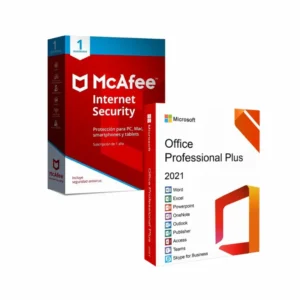 Microsoft Office 2021 + Antivirus Mcafee Internet Security